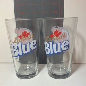 Labatt Blue Canadian Devils Hockey Pilsener glasses